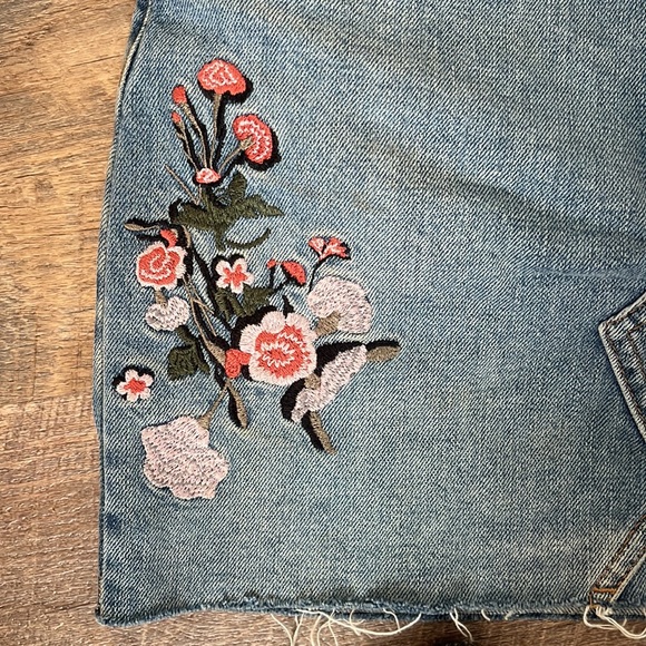 Topshop Denim Mini Skirt - Picture 4 of 6